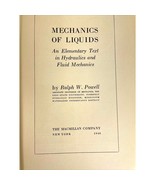 Dynamics of Liquids Ralph W. Powell 1940 Engineering Textbook on Fluid M... - $115.63 CAD