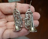 (M-203-H) 3D EUPHONIUM earrings Jewelry silver plated I love music earring - $45.05