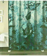 Idea Nuova Fabric Shower Curtain Floral 72x72&quot; Bathroom Spring Blue Wate... - £22.91 GBP