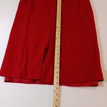 TALBOTS Women's Red Pure Wool Wrap Style Pencil Skirt Size 10 Made In USA image 14