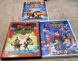 Lot 3 Animated DVD Disney Prep &amp; Landing~A Christmas Carol~B &amp;C Silent N... - £7.75 GBP