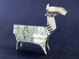 Money Origami LLAMA - Dollar Bill Art Cash Art - £15.69 GBP
