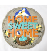 Home Sweet Home Blue Birds Wall Plaque Stepping Stone Spoontiques 9.5" G... - €28,09 EUR