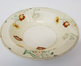 W. H. Grindley &amp; Co England Ivory Floral Gardenia Rim Cereal Bowl - £68.95 GBP