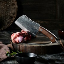Hand Forged Chef Knife Chinese Cleaver Vegetables Meat Kitchen Tools BBQ Camping - £30.77 GBP