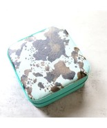 Brown Turquoise Cow Print Square Jewelry Case - $24.75
