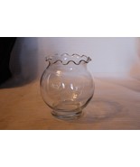 Vintage Clear Glass Spooner With Scalloped Edges, 5.25&quot; Tall EUC - £30.17 GBP