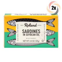 2x Packs Roland Wild Caught Sardines In Soybean Oil | 4.4oz | Easy Open Tin - $13.93