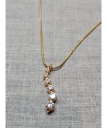 BMNY Gold Tone Necklace w/Crystal Costume Jewelry Pendant, 21&#39;&#39;, Clasp C... - $18.99