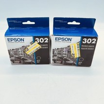 2 Pack EPSON 302 Standard Capacity Black Ink Cartridge T302020 Ink 6-10/2024 - $19.79