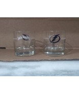 Set Of Two (2) Jack Daniels NHL Tampa Bay Lightning Low Ball Glasses - $34.20 CAD