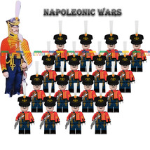 16Pcs Napoleonic Wars Russian Guard Hussar Minifigures Set Building Block Toys - £22.76 GBP