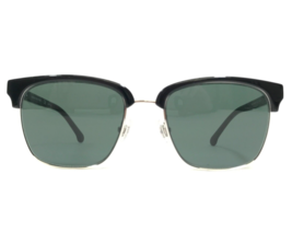 Brooks Brothers Sonnenbrille Bb4021 6000/71 Schwarz Silber Eckig mit Grün Linse - $49.49