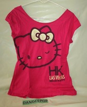 Hello Kitty Las Vegas Souvenir T Shirt Jerry Leigh Pink With Gold Size M... - £19.46 GBP