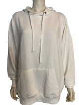 Buffalo by David Button Women&#39;s Hooded Pullover Sweatshirt White 2X - £14.85 GBP