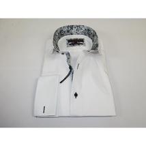 Men's Axxess Turkey Shirt 100% Cotton High Collar 224-13 French Cuffs White image 5