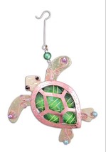 Gemma Sea Turtle Ocean Ornament Metal Fair Trade Pilgrim Imports New - $25.71