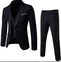 Lavnis Men&#39;s 3-Piece Business Suit One Button Slim Fit Tuxedo - £71.20 GBP