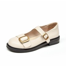 ita Shoes Women Sheepskin Leather Mary Janes Round Toe Flats  Buckle Kawaii Wide - £114.05 GBP