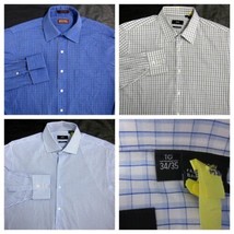 MICHAEL KORS BOSS mens LOT OF (3) DRESS SHIRTS (16 34/35) PLAIDS &amp; CHECKS - £28.89 GBP