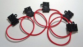 5 Pieces 10 Awg Gauge Copper 12 Volt Atc Fuse Holder Wire Cable Auto - £17.29 GBP