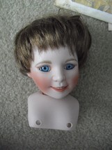 Vintage 1980s Porcelain Cindy McClure #d Girl Doll Head and Shoulders 5.5&quot; Tall - £25.96 GBP