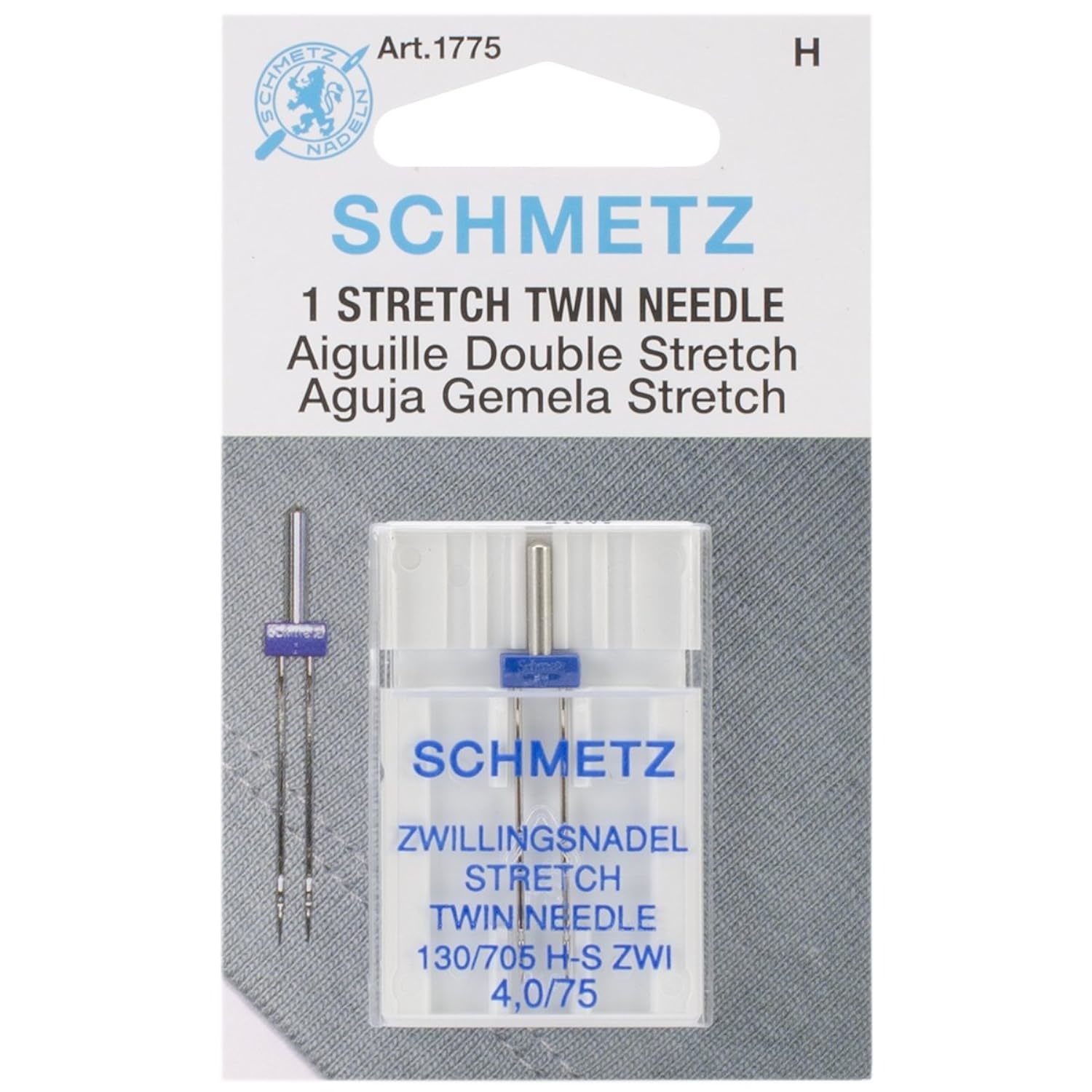 SCHMETZ Euro-Notions Twin Stretch Machine Needle, 4/75-Inch - $14.99