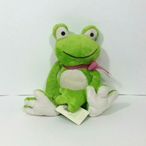 Burton + Burton Frog 11 inch Plush Stuffed Animal Pink Ribbon - £11.37 GBP