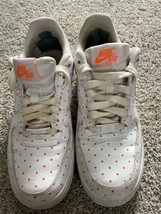 Nike Air Force 1 Low ’07 Polka Dots White Orange AT5019-100 Women&#39;s Sz US 7 - £20.43 GBP