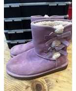 Koolaburra By UGG Victoria Short Boot Bow Purple Sheepskin 1019372 Women... - $29.69