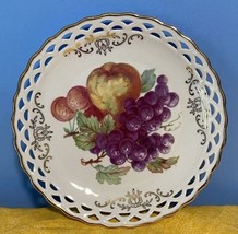 Winterling Bavaria Germany - Plate - Gold Trim - Reticulated Scalloped R... - $15.40 CAD