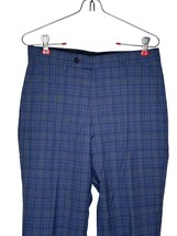 Psycho Bunny Men&#39;s Pants Lined Wool Plaid Suit Flat Front Chino Classic ... - £41.92 GBP