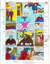 Original 1985 Superman 409 page 13 color guide art, DC Comics colorist&#39;s artwork - £45.95 GBP