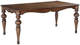 Dining Table Portico Old World Rustic Pecan Solid Wood, Rounded Corners - £2,053.54 GBP