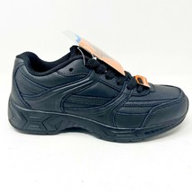 Genuine Grip Slip Resistant Black Womens Size 6 Wide Leather Work Shoes - £15.94 GBP