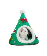 Anywags Pet Bed Light Green With Ribbon Christmas Soft Winter Cat Cushio... - €44,36 EUR+