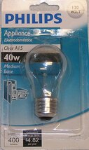 Philips 40 Watt Clear 120 Volt Medium Base Appliance Lamp Bulb - $5.58 CAD