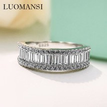 S925 Silver Super Flash High Carbon Diamond Women&#39;s Ring Wedding Engagement Part - £40.93 GBP