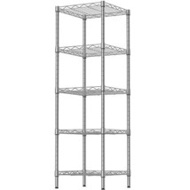 SINGAYE 5 Tier Adjustable Storage Shelf Metal Storage Rack Wire Shelving... - $42.75