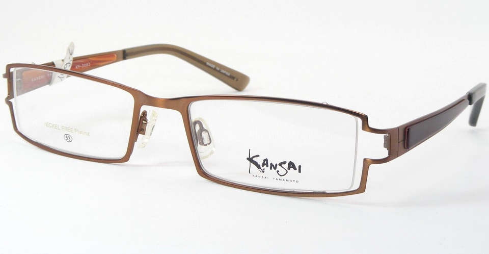 KANSAI YAMAMOTO KY-3083 Copper /Brown RARE UNIQUE EYEGLASSES 53-19-137mm... - $118.80
