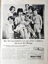 Maytag Washing Machine Mrs. Trevisan and 7 children family-1965 Vintage ... - $11.60 CAD