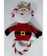 Pet factory Holiday Santa Plush With Rope Dog Toy, Squeeks 12 in. - £8.78 GBP