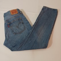 Levi's 501 Women's Cotton Blue Denim Pockets Jeans Measured Size (30"×27") image 2