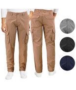 Men's 100% Cotton Work Trousers Multi Pocket Military Army Cargo Pants - $34.60
