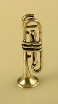 Vtg Sterling Signed 925 Detail 3D Trumpet Musical Instrument Dollhouse Miniature - £27.13 GBP