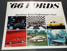1966 Ford Sales Brochure- Mustang, T-Bird, Galaxie! Original Xlnt 66 Fc2 - $17.97