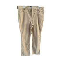 NYDJ Womens Size 16 Beige Tan Marilyn Straight Lift Tuck Tech Corduroy Pants - $24.70