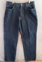 Kirkland Signature Jeans Mens 36 x 32 Straight Blue 100% Cotton Pockets Med Wash - £8.30 GBP