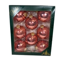 Christmas by KREBS Germany Copper GLASS Ornaments Holiday Decor IN Box 2... - $20.79