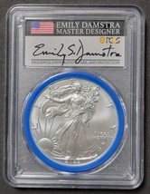 2022-(W) American Silver Eagle First Strike Mint Designer Series Damstra Signed - £313.17 GBP
